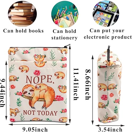 Miniatura 2 de PLITI Divertida funda de libro de perezoso, regalo para amantes de los perezosos, regalo para dormir perezoso, regalo para dormir perezoso,