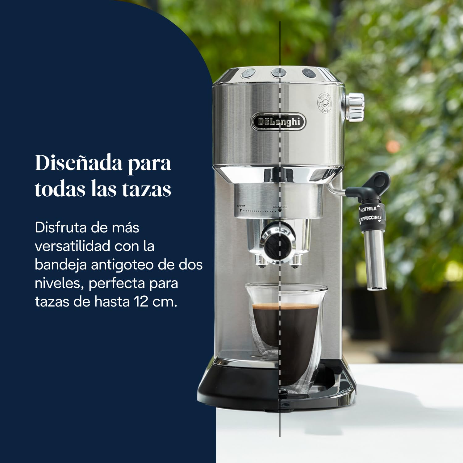 De'Longhi Dedica EC685.M Cafetera Espresso Bomba Acero Inoxidable 1.3L