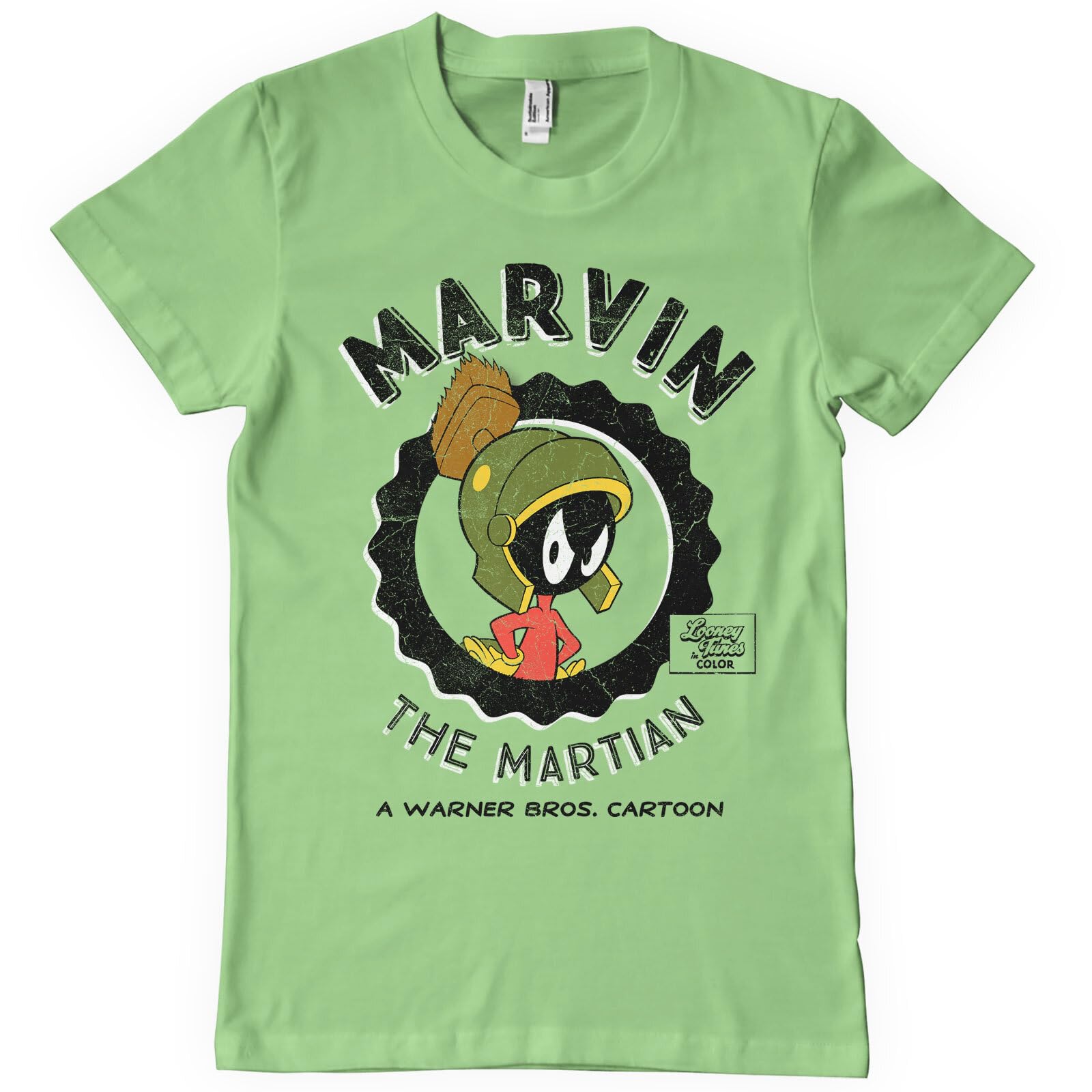 Looney Tunes Officially Licensed Marvin The Martian Mens T-Shirt (MintGreen), Medium
