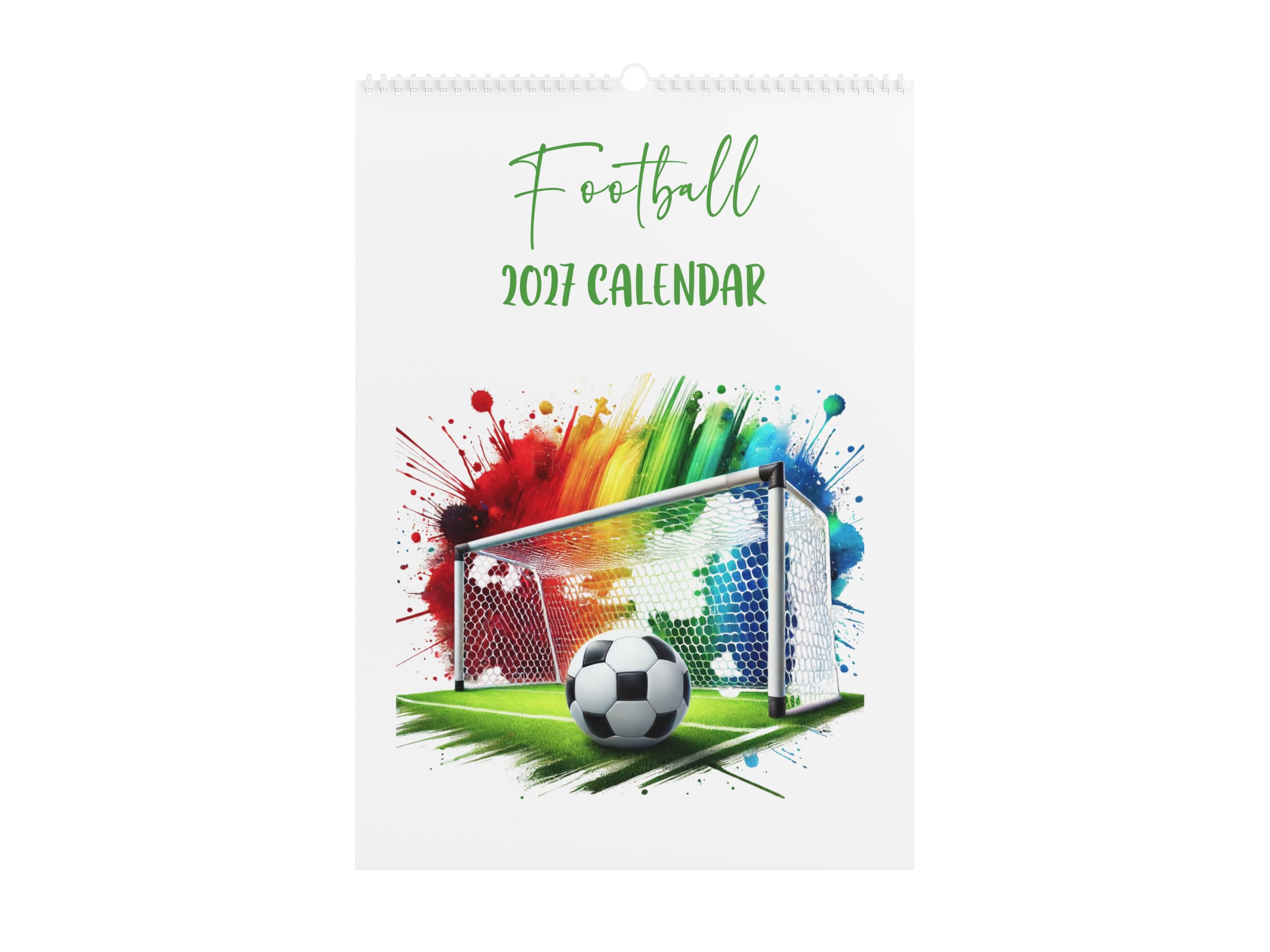 2027 Football Calendar, A4 Wall Planner For Boys, Football Calendar Gift For Men - Dad, Grandad, Brother, Son, Handmade in UK