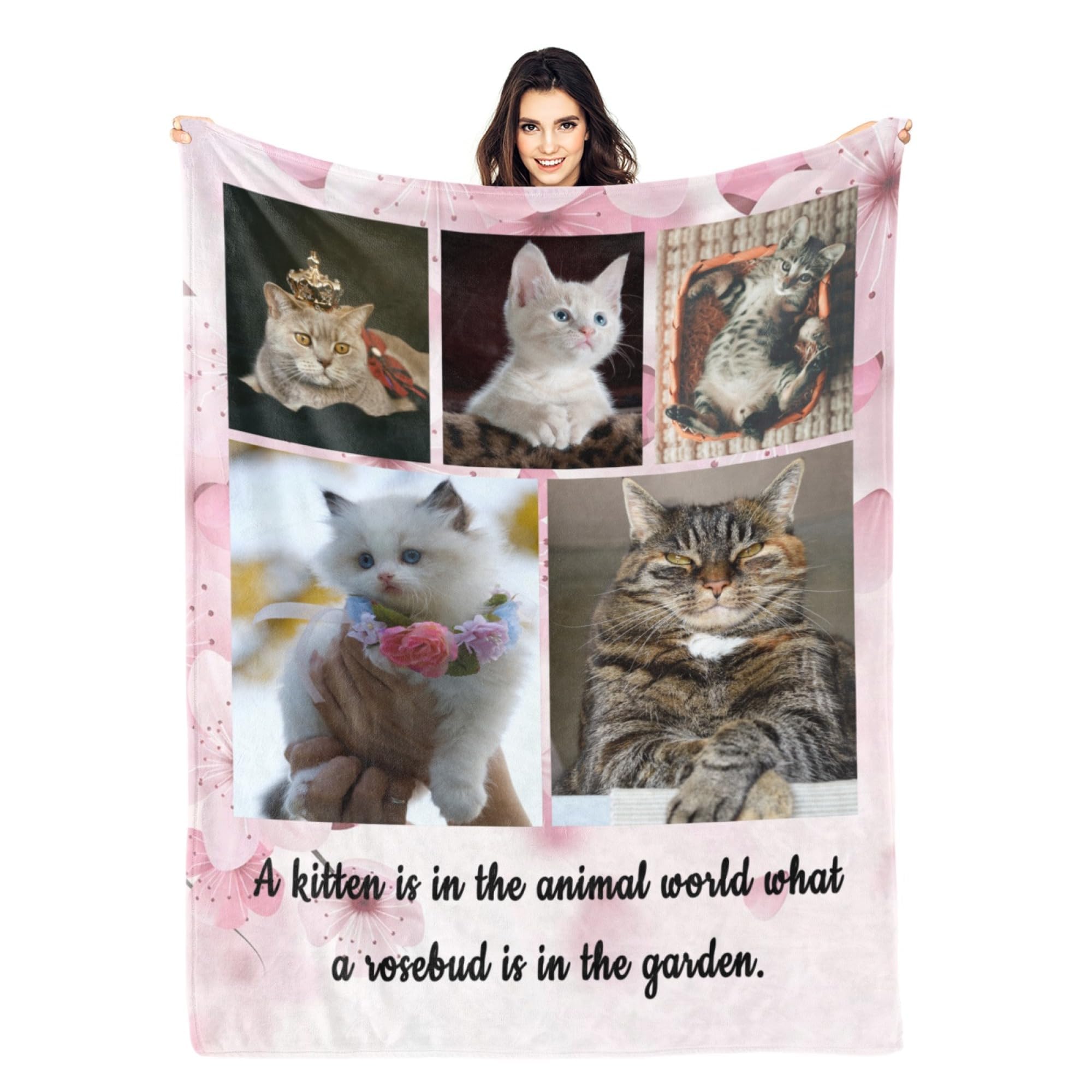 LZXSXZ Personalised Blanket - Custom Blankets with Photos - Custom Fleece Blanket for Couples - Personalised Picture Gift (Size Optional)
