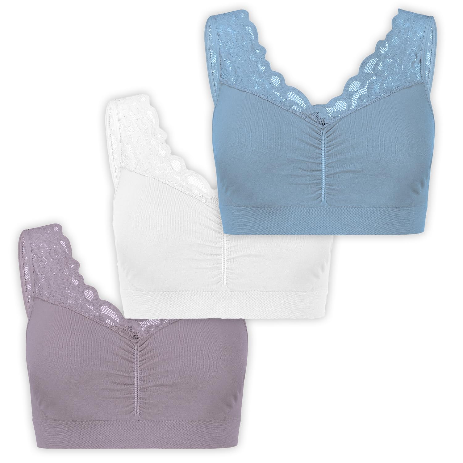 UnsichtBra Bustier Donna in Pizzo | Reggiseno Senza Ferretto Aderente | Soft Bra Confortevole Senza Cuciture | Intimo Donna
