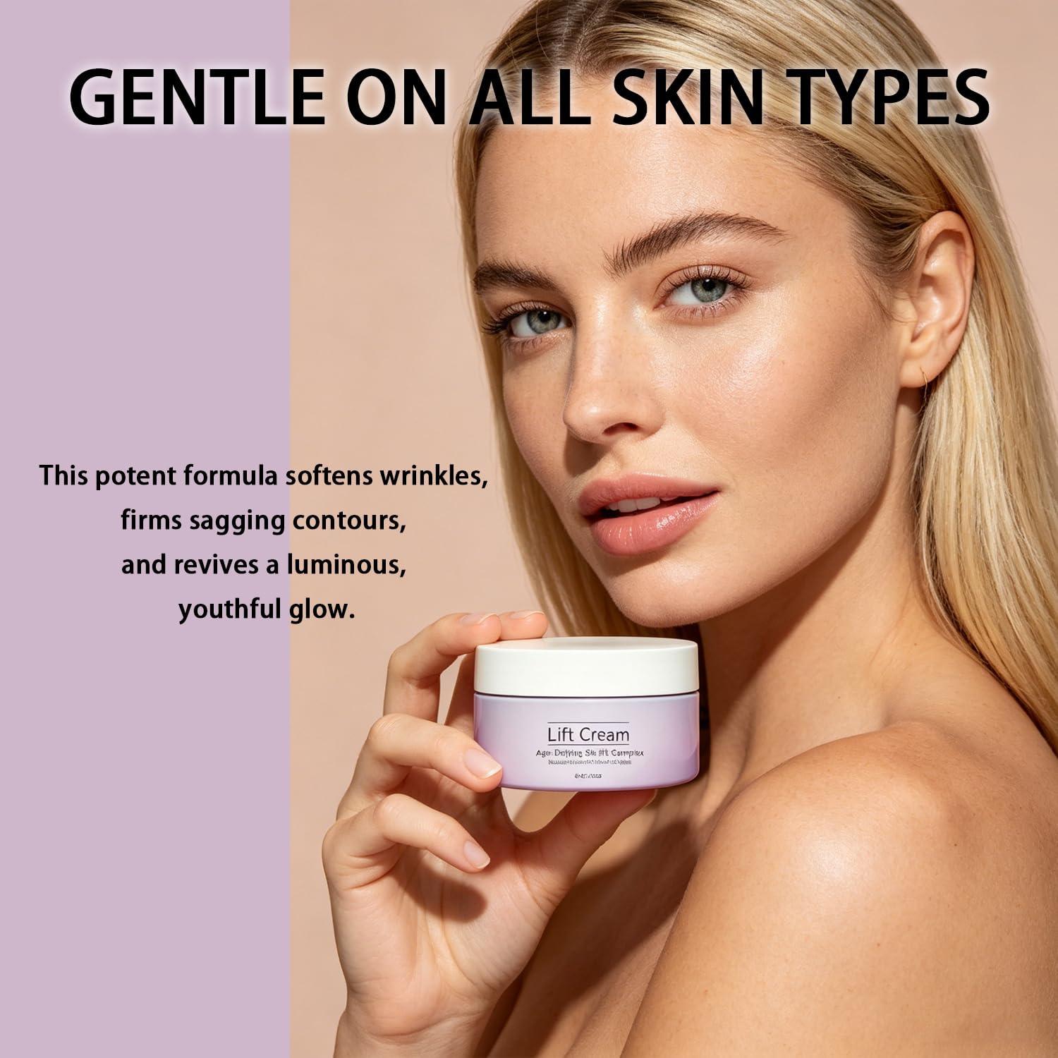 Bupposes 2Pcs Noor Wonder Lift Cream, Upgrade Instant Face Lift Cream 60ml,Advanced Natural Anti-Wrinkle Firming Cream,Instant Tightening & Lifting for All Skin Types.