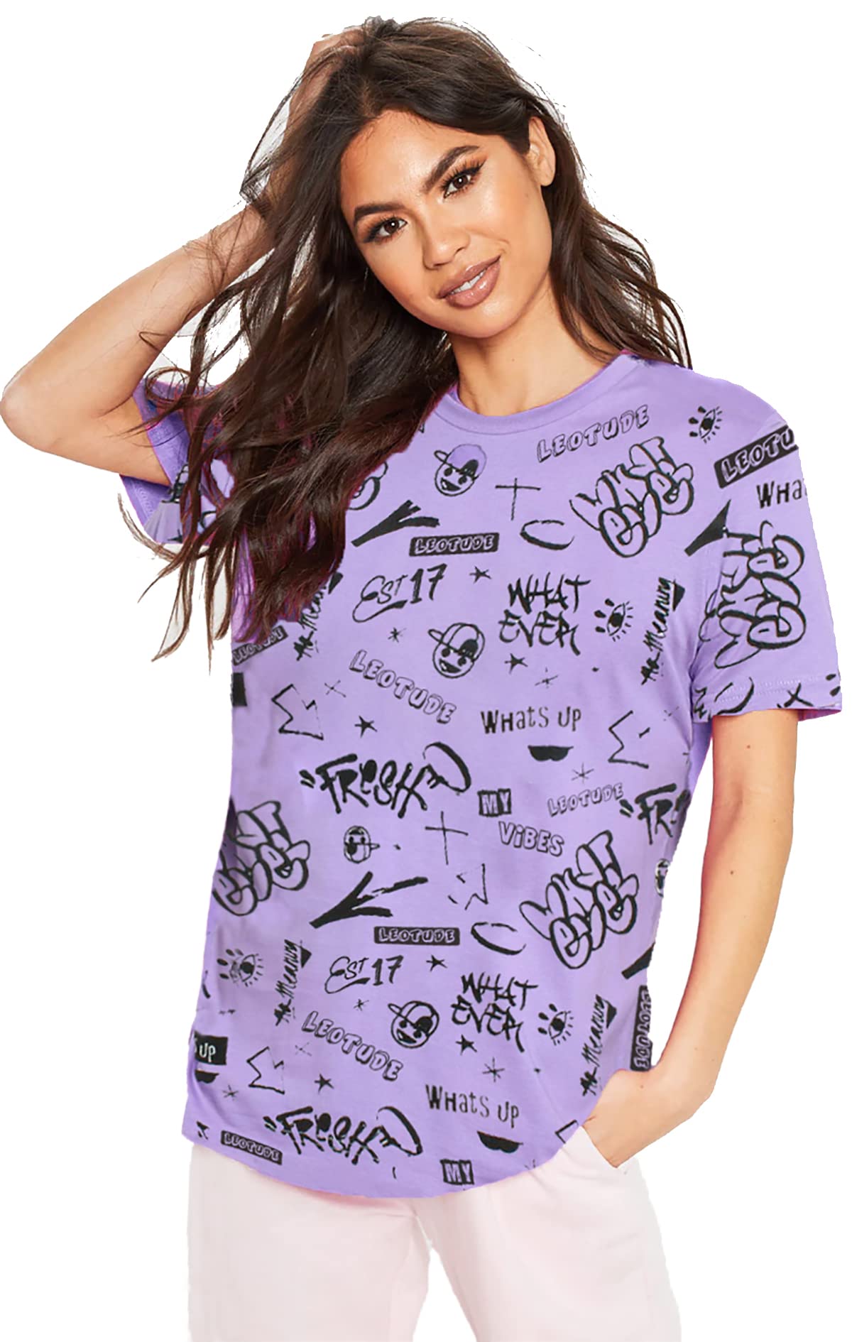 LEOTUDERegular Fit Cotton-Blend Half Sleeve Men's T-Shirt