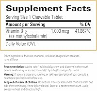 Vista 2 de Integrative Therapeutics B-12 Active, vitamina B12, apoya la función nerviosa*, sabor a cereza, 30 tabletas masticables - Paquete de 2