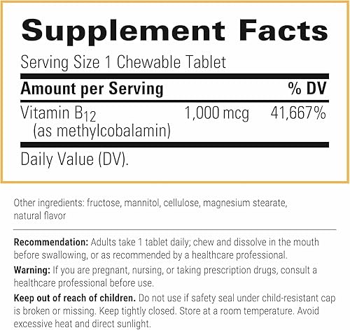 Miniatura 2 de Integrative Therapeutics B-12 Active vitamina B12 apoya la función nerviosa sabor a cereza 30 tabletas masticables - Paquete de 2