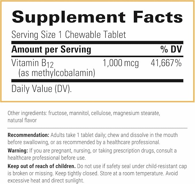 Integrative Therapeutics B12-Active Suplemento B12 30 Tabletas miniatura 2