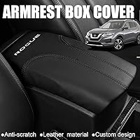 Vista 2 de XITER Protector de funda para reposabrazos de automóvil, 1 almohadilla de cuero para consola central para Nissan Rogue 2014-2020, 2017-2022 Rogue