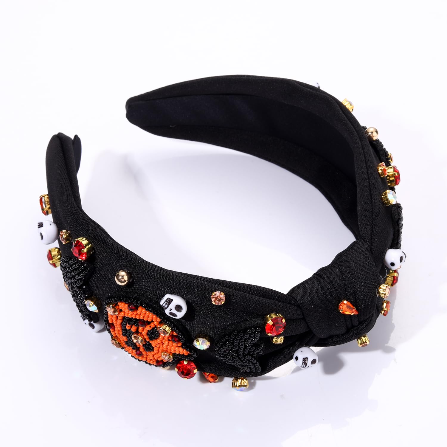 Halloween Headbands for Women Girls Beaded Pumpkin Ghost Bat Rhinestone Costume Amazon.com : BVGA Halloween Headbands for Women Halloween  main image 2