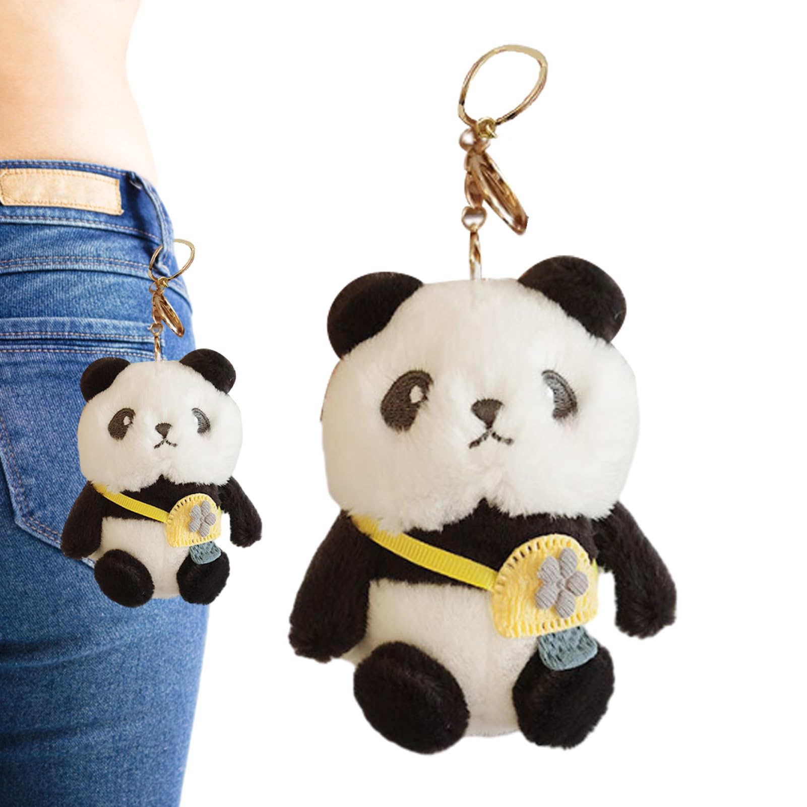 Amazon.co.jp: [WOBBLO] パンダ キーホルダー ぬいぐるみ - かわいい