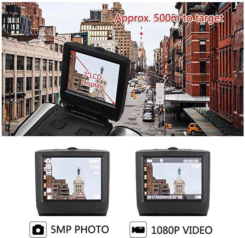 Telescopio/prismáticos Digitales con cámara, Pantalla LCD de 2 Pulgadas, grabadora de vídeo de 12x32 y 5MP para observación de Aves, Partidos de fútbol, ​​conciertos/Código de Producto: WXJ-1097