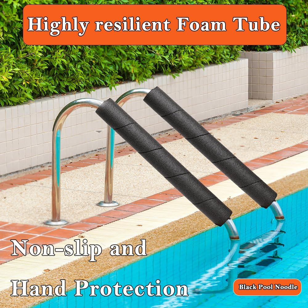 3 Pack Pipe Insulation Foam Tube - 15.8 Inches Black Pipe Covers - Multi-Purpose Soft Foam Tubing for Outdoor Indoor Swimming Pool Handle Water Pipes