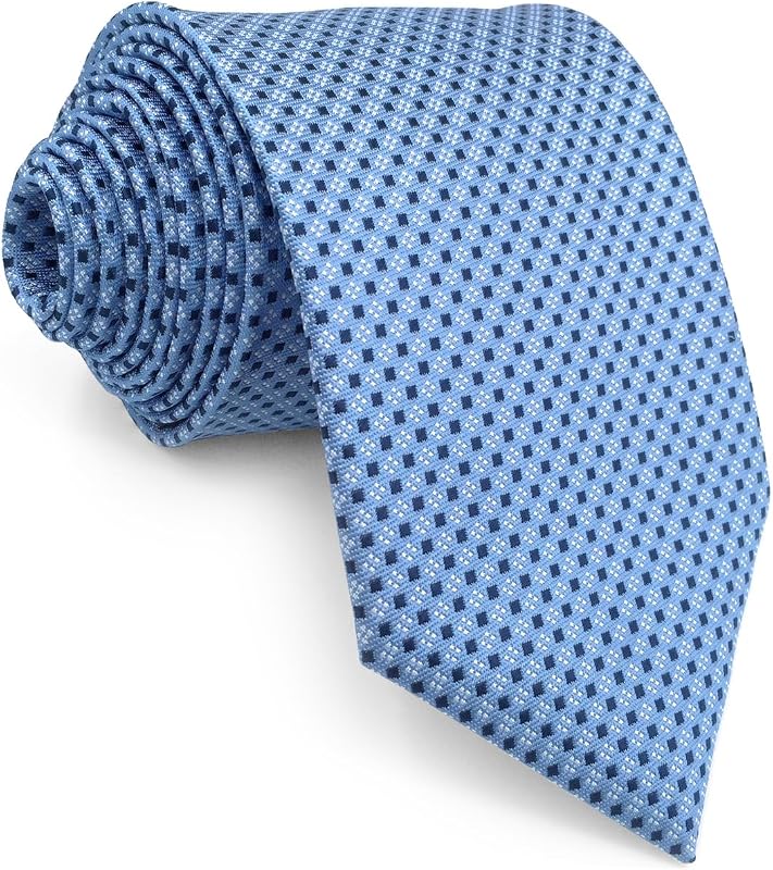 Men's Neckties Blue Dot Business Classic Tie for Suit Jacket XL