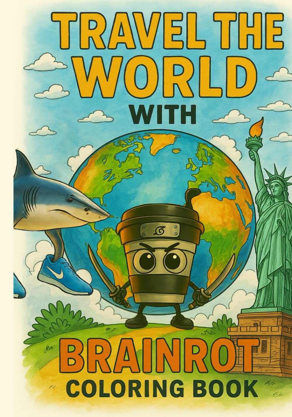 Italian Brainrot Coloring Book for Kids: Travel the World with TikTok brainrot most popular characters like: Tralalero Tralala, Tung Tung Tung Sahur, ... Featuring +25 of the best Characters to Color