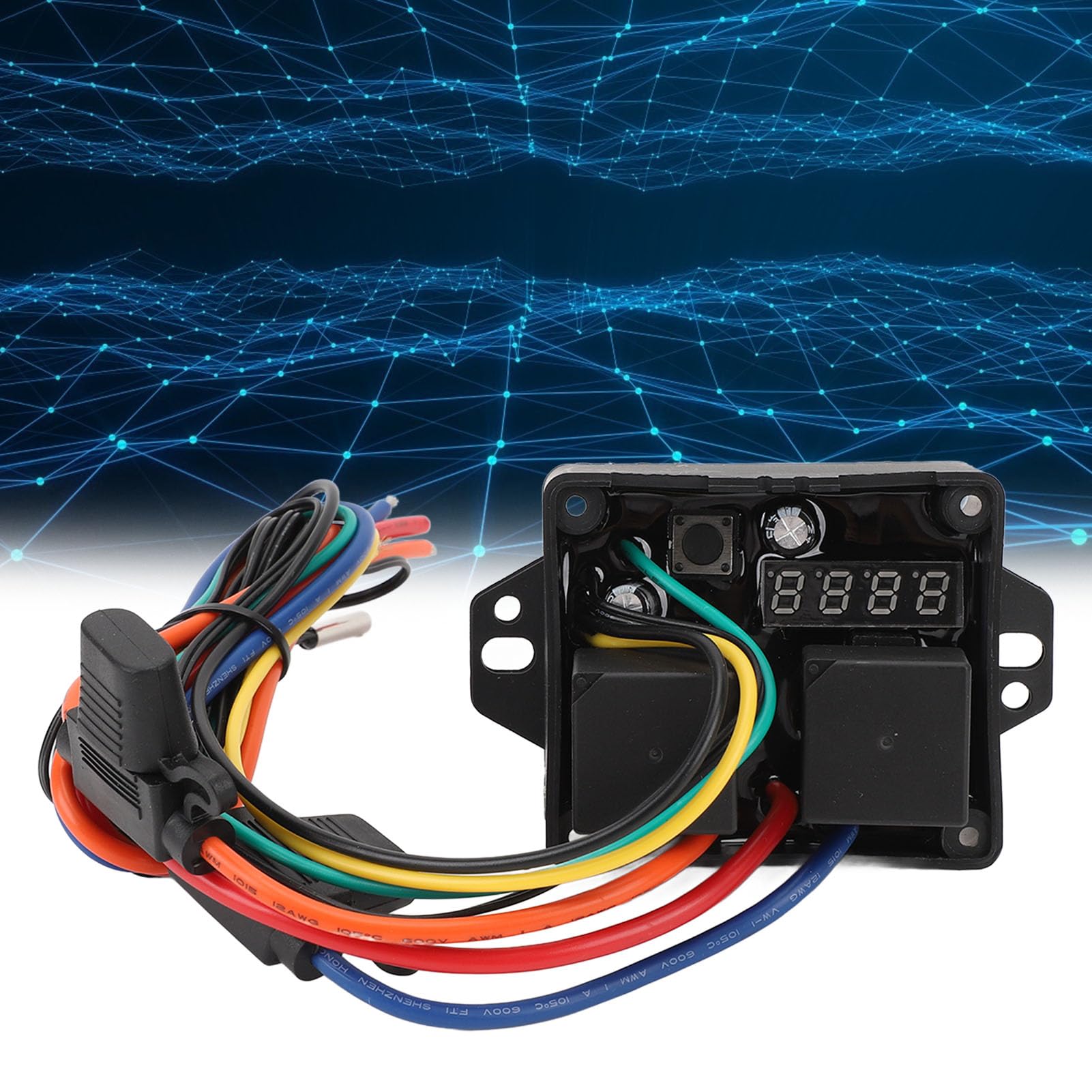 GOWENIC Controller Ventola Digitale 12V con Display LED |Regolabile 104℉-230℉ per Sistemi di Raffreddamento a Doppia Ventola Singola