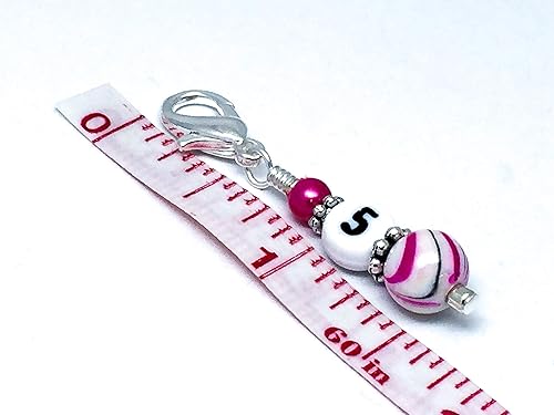 Miniatura 4 de Number Stitch Marker Charms for Knitting with Stone Butterfly Holder 1-20 (Dark Green Butterfly)