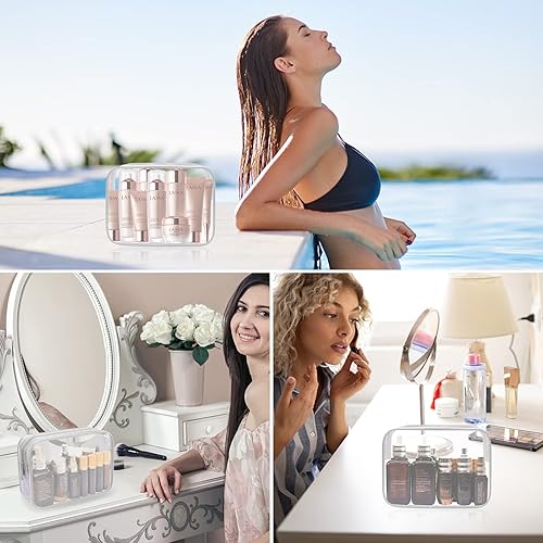 Miniatura 28 de Lermende 2pcs Clear Toiletry Bag TSA Approved Travel Bag,Carry On for Travel,Airport Airline Accessories Compliant Bag,Quart Sized Makeup Cosmetic