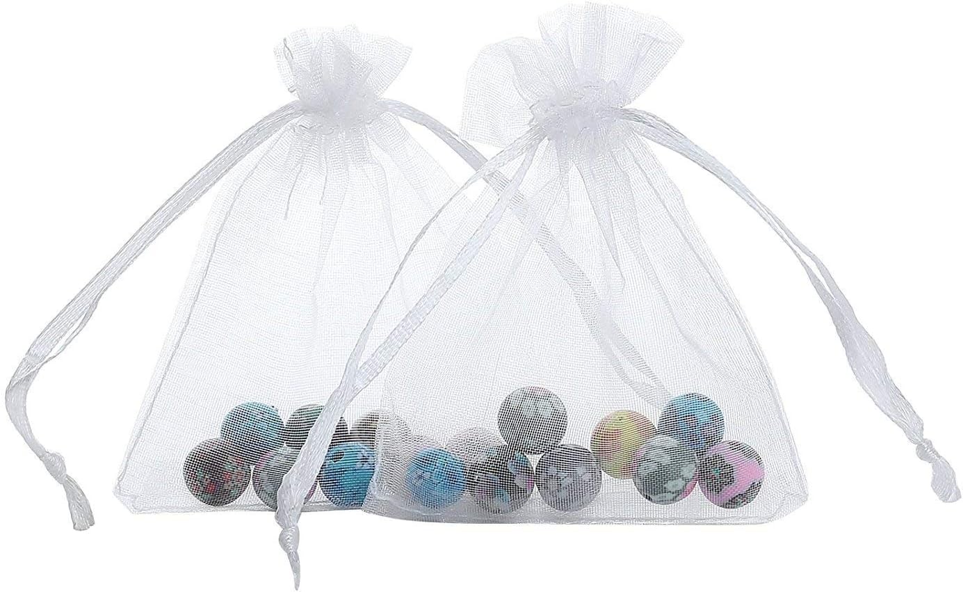 Wееklу Tор Sаlе 100Pcs Sheer Organza Bags Jewelry Candy Drawstring Pouches for Wedding Party Christmas Favor Gift Bags