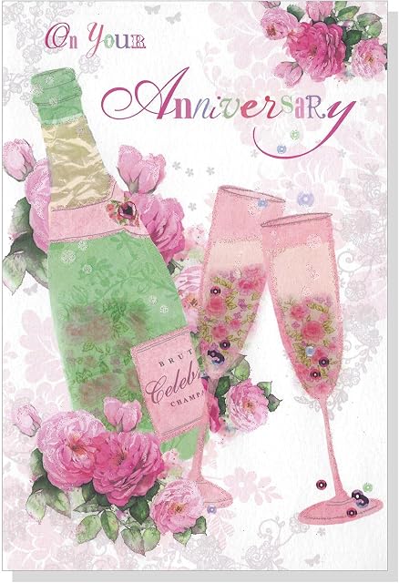 Open Anniversary Card - Couple Wedding Anniversary - SIMON ELVIN 7.5" x 5.25" (E)