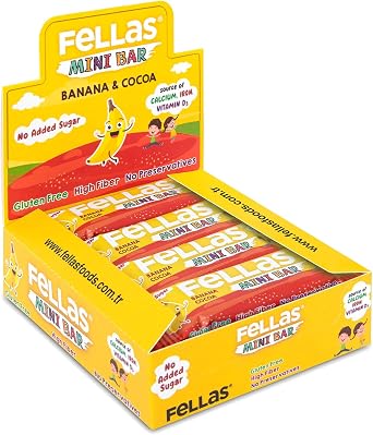 Fellas Kids Fruit Bar, Banana and Cocoa, 28gr x 12 Pieces