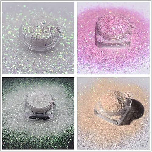 Miniatura 6 de PrettyG Juego de 10 cajas de purpurina en polvo que cambia de color UV  Festival Rave Maquillaje de Belleza Cara Cuerpo Arte Decoración UV-10C