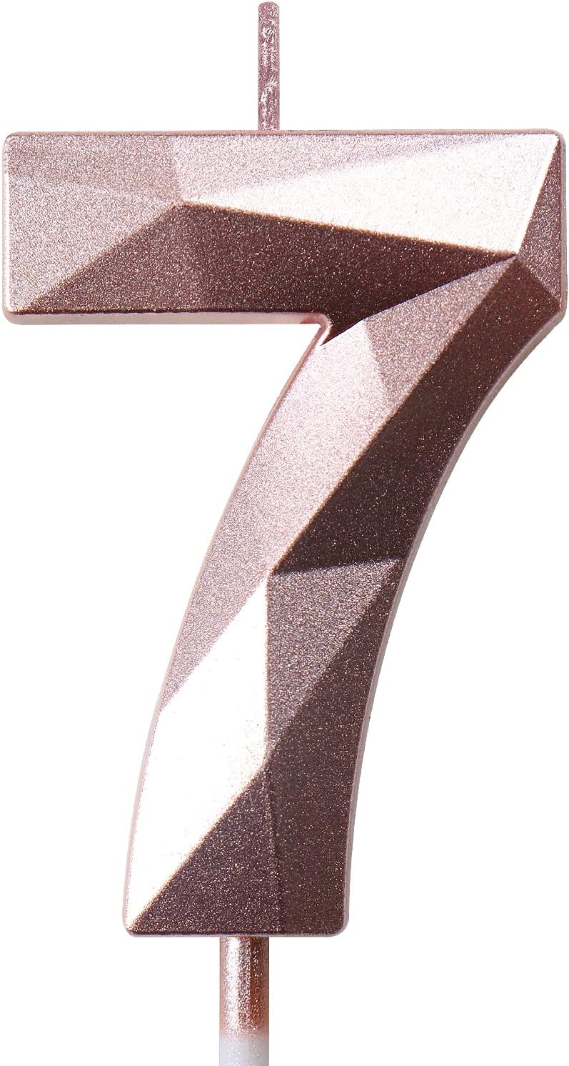 Birthday Candles for Cakes 09 Number Candles Rose Gold Birthday Cake