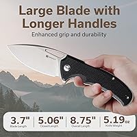 Vista 2 de SENCUT Phantara Pocket Knife for Men, Flipper knife for EDC, Folding Knives with 3.7" blade, G10 Handle with Liner Lock, Utility knives for Camping