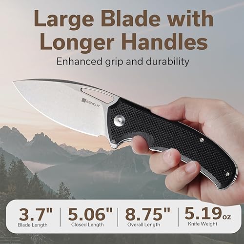 Miniatura 2 de SENCUT Phantara - Cuchillo de bolsillo para hombre, cuchillo abatible para EDC, cuchillos plegables con hoja de 3.7 pulgadas, mango G10 con bloqueo