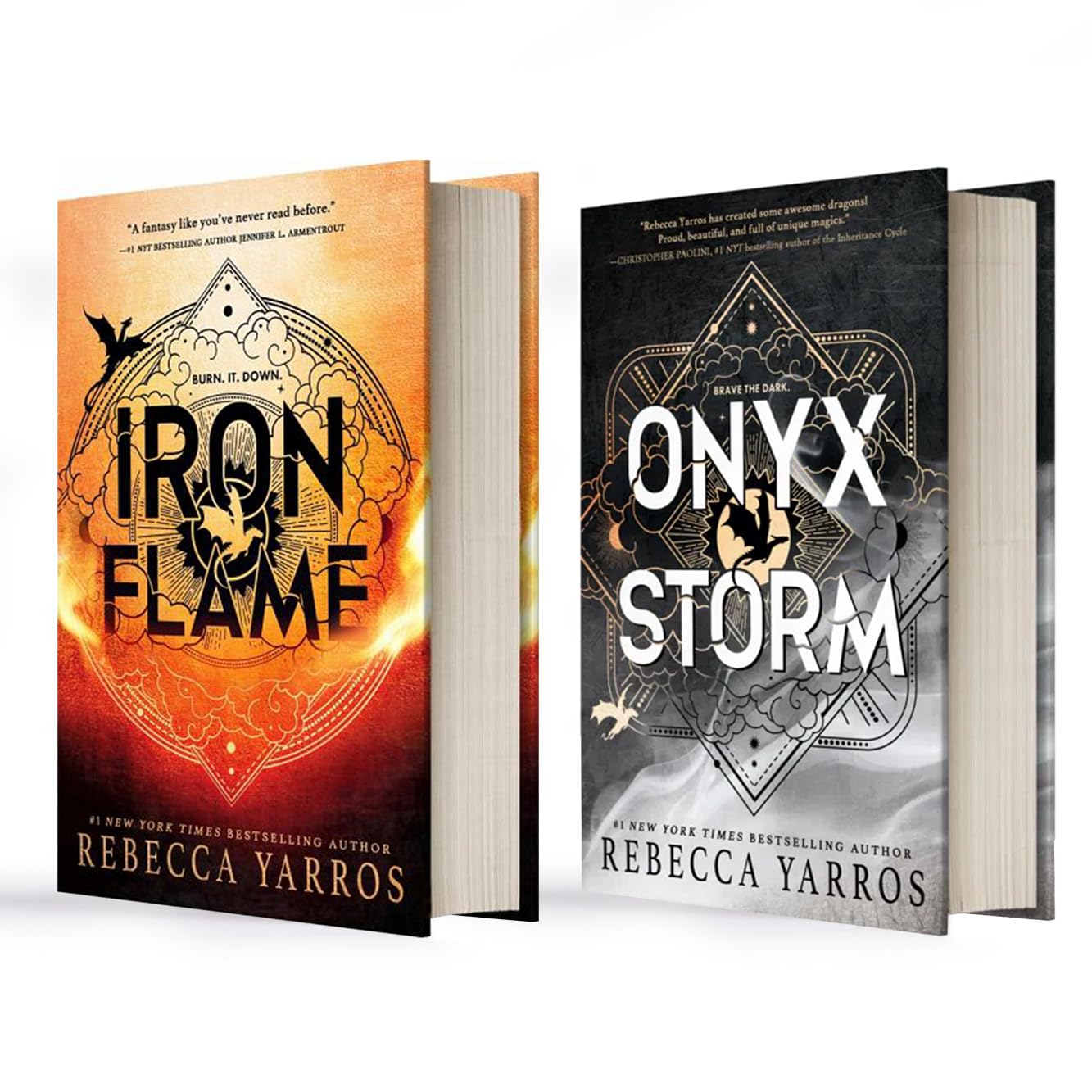 Iron Flame & Onyx Storm von Rebecca Yarros – Buchset mit Lesezeichen & Fantasy-Bestseller voller Drachen Magie & epischer Liebe & Die packende Fortsetzung von Fourth Wing für alle Fans von Fantasy