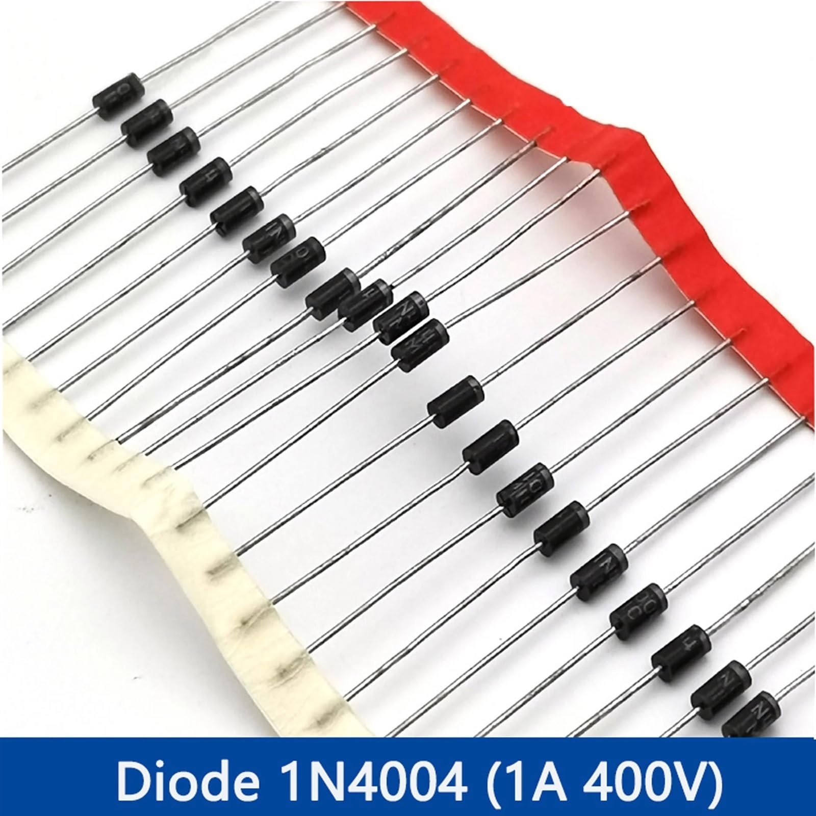 100 Pezzi diodo raddrizzatore 1N4007 1N4148 1N5408 1N5819 1N5822 1N4001 1N4004 1N5404 FR107 FR207 diodi Schottky a commutazione Rapida(1N4004-100pcs)