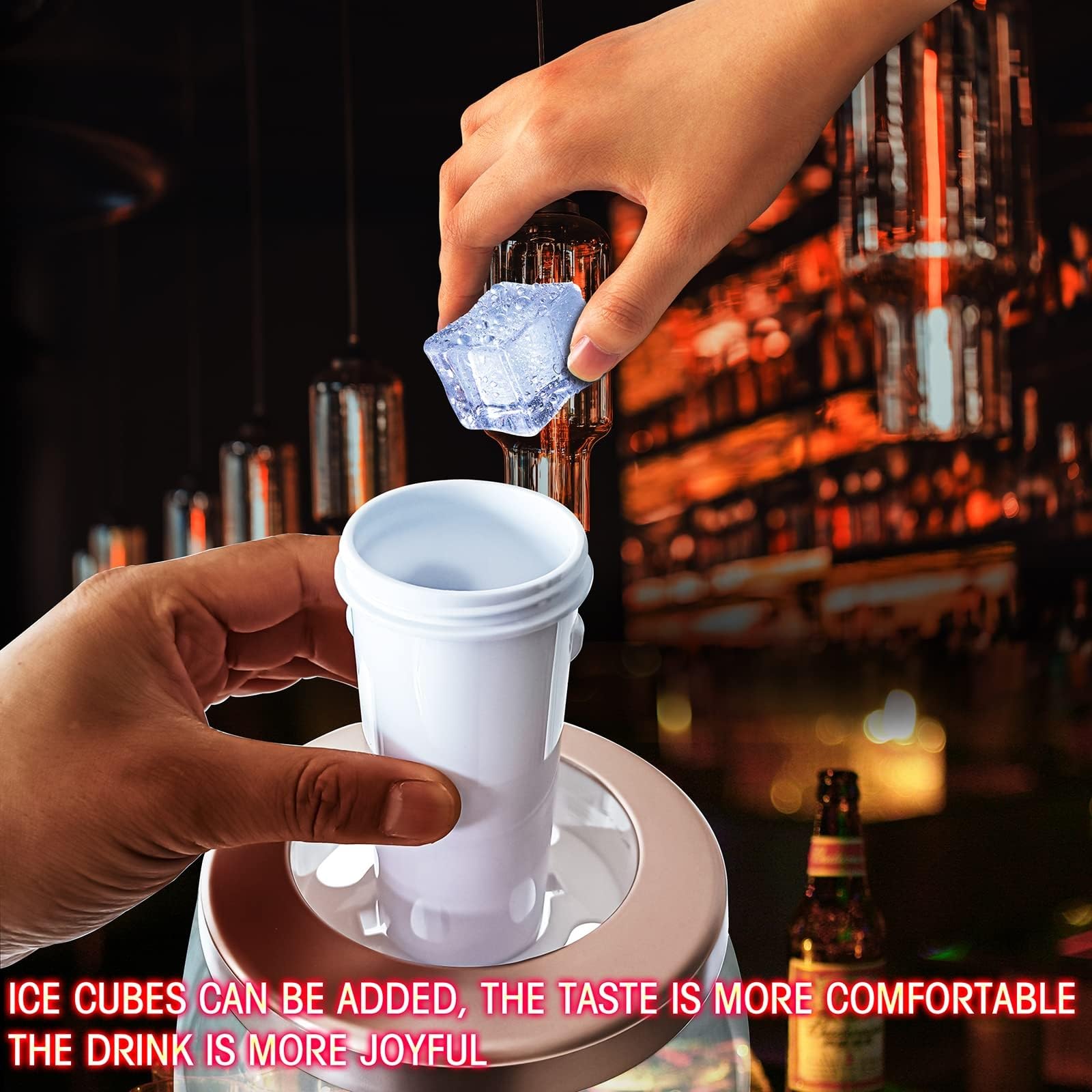 Dispenser a torre for bevande, vino, birra da 5 litri con luce LED, dispenser for bevande, liquori, bar con rubinetto, dispenser for cocktail succhi, bevande trasparenti for feste(tazza non inclusa)