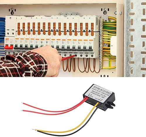 Miniatura 3 de Watris Veiyi Convertidor de voltaje reductor, CA 10-28V a DC12V  0.25V, convertidor Buck impermeable para cochemódulo descendente impermeable (3A)