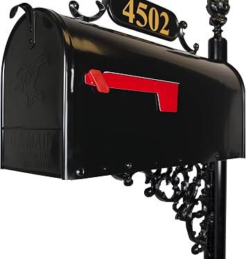 Magnolia Black Mailbox & Post (Large)