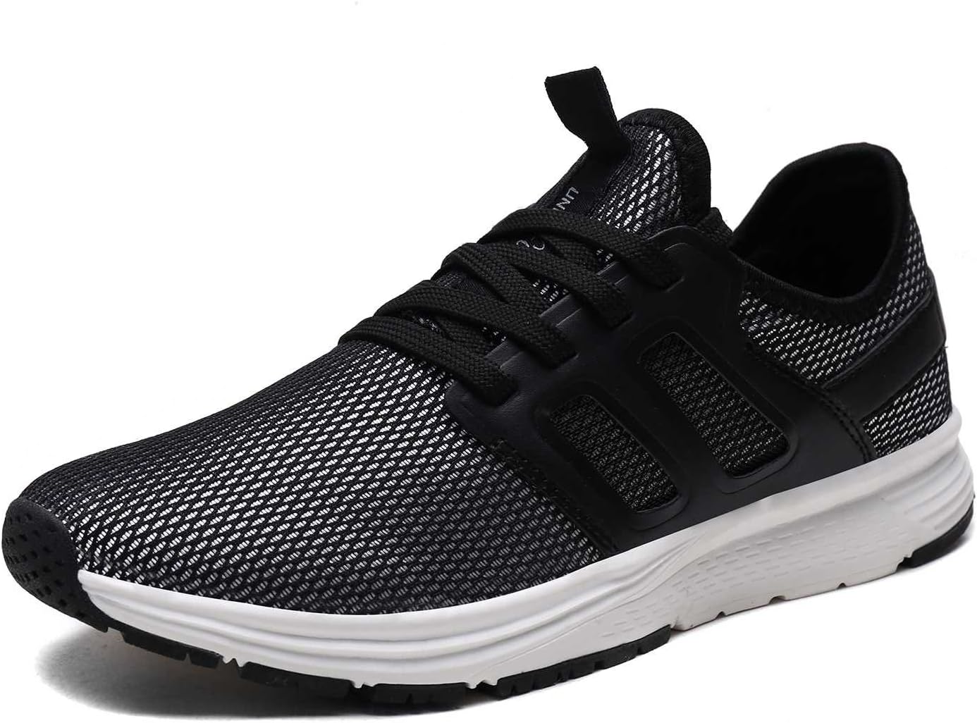 Women's Fashion Lightweight Sneakers Breathable Mesh Soft Sole Casual Athletic Running Walking Shoes (8, Black)