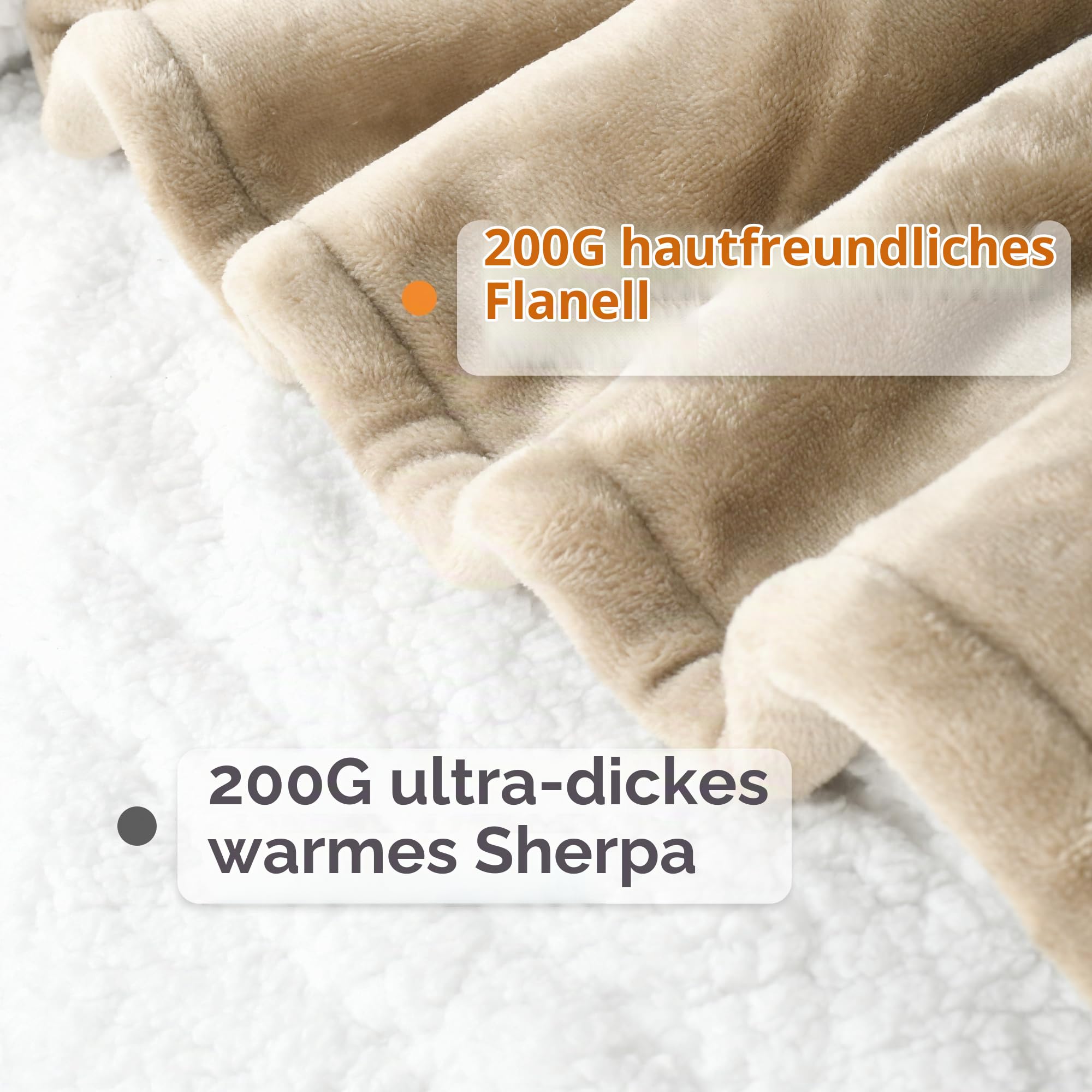 Catalonia Classy Sherpa Heizdecke mit Ärmeln für Erwachsene, Extra Warme Heizdecke, Weiche Flanell-Kuscheldecke, Weiche, Flauschige TV-Decke, Geschenk, 178 x 127 cm