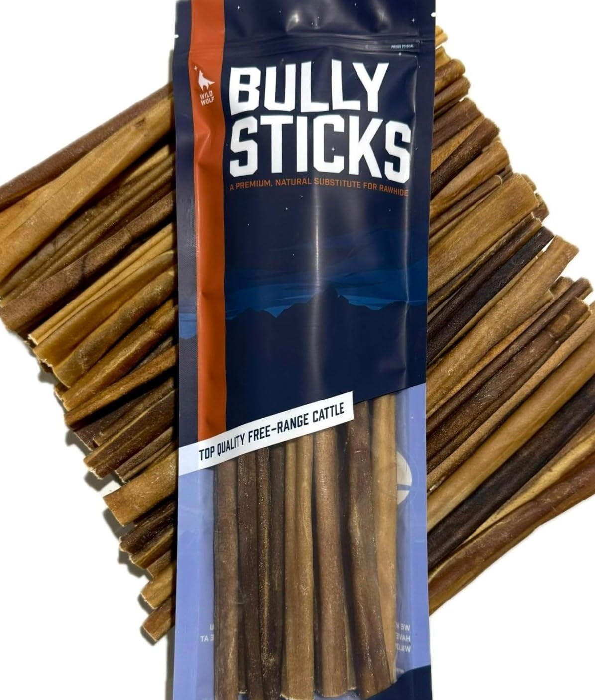 Wild Wolf 12” Beef CollySticks (1lb./~12 Sticks) 100% Natural - Single-Ingredient Collagen Dog Chew Treats - Fully Digestible - Supports Joint Health