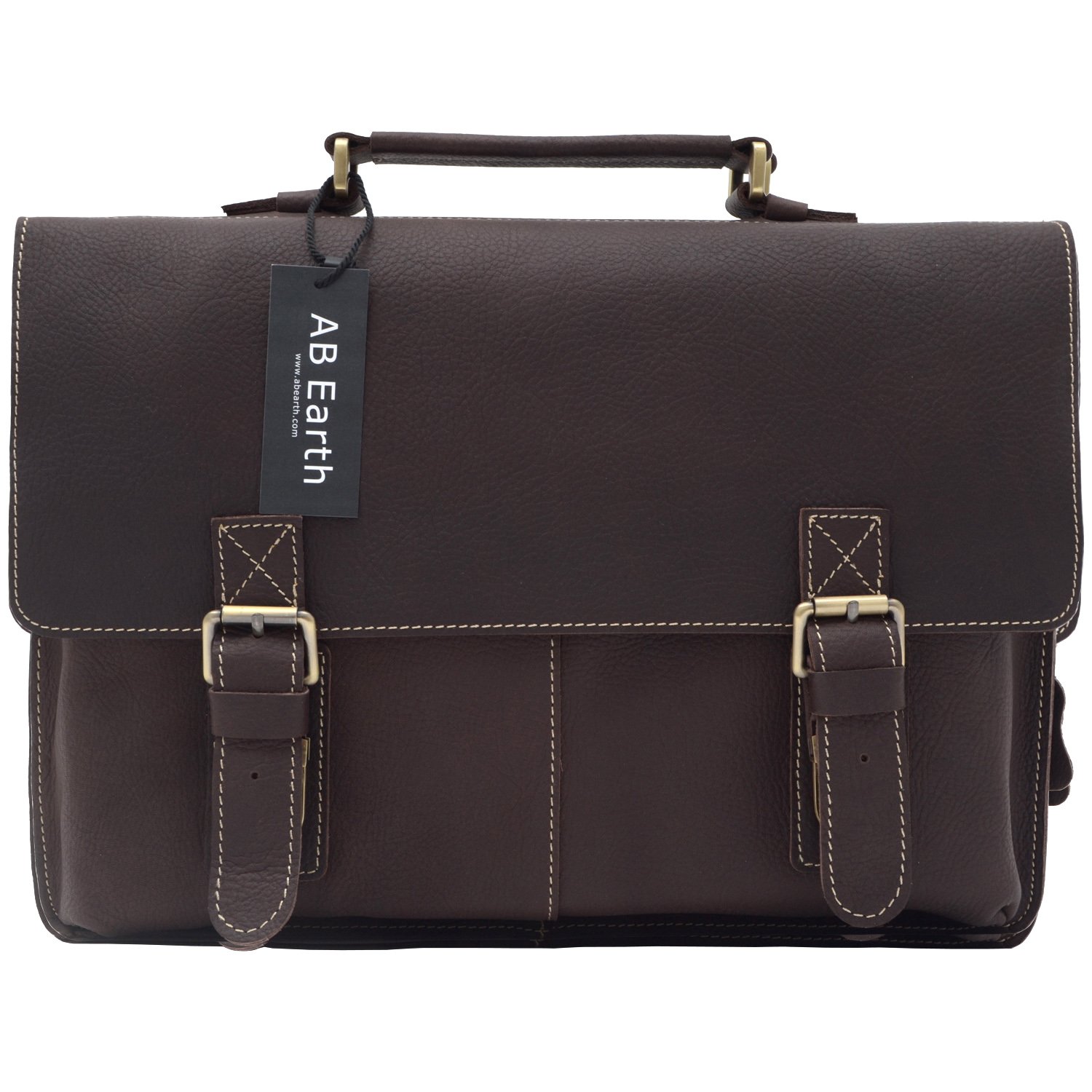 ab earth leather briefcase backpack · Dark Brown by Capra convert it into a backpack Leather Convertible Briefcase Backpack -