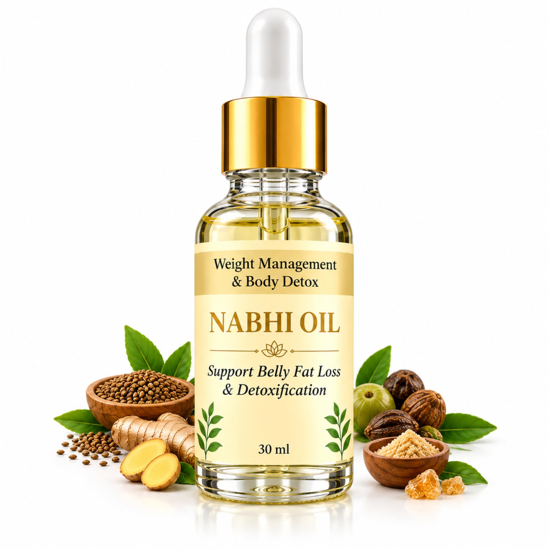 Nabhi Oil for Weight Management & Body Detox 30ml | Ayurvedic Herbal Belly Button Oil | Supports Digestive Wellness, Metabolism Balance, Relaxation & Daily Self-Care for Men & Women, 30 ML (PACK 3) — Amazon image 9