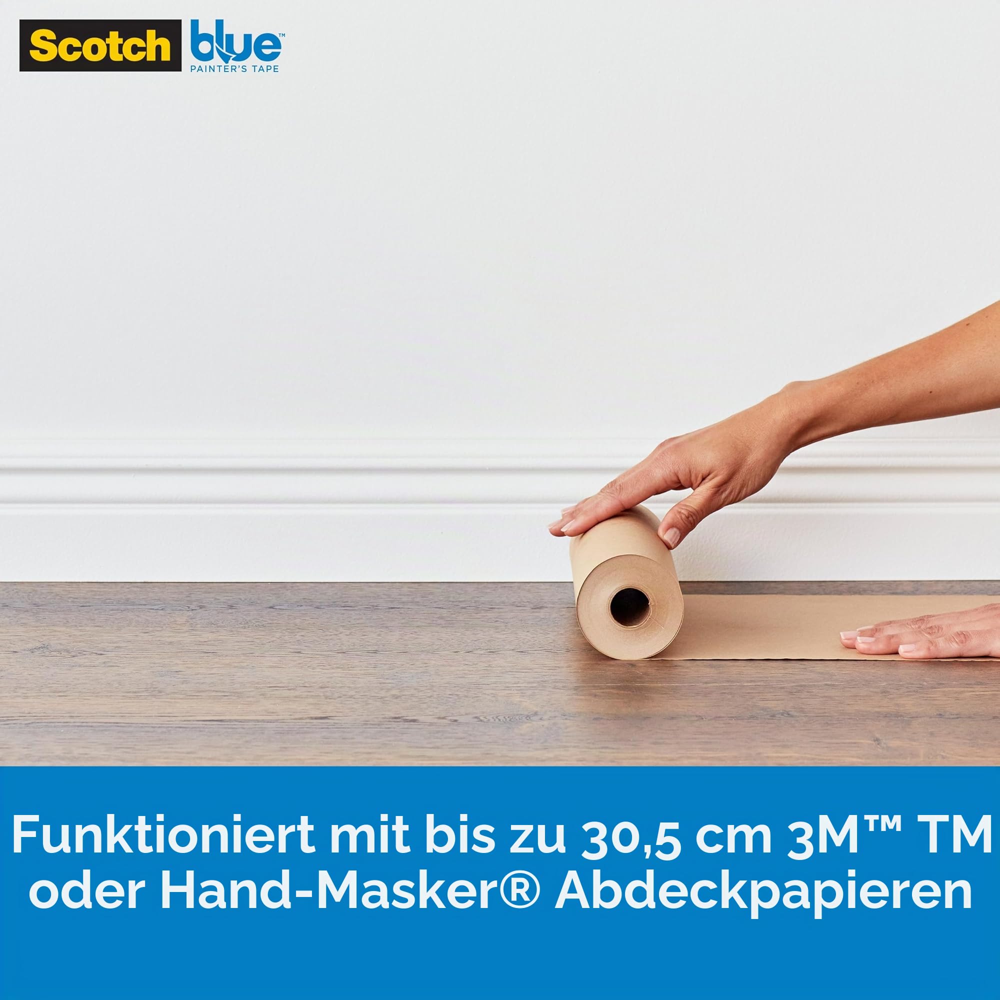 ScotchBlue Abdeckband- und Papierabroller, 1 Handabdeckgerät – geeignet für Maler- und Dekorationsarbeiten
