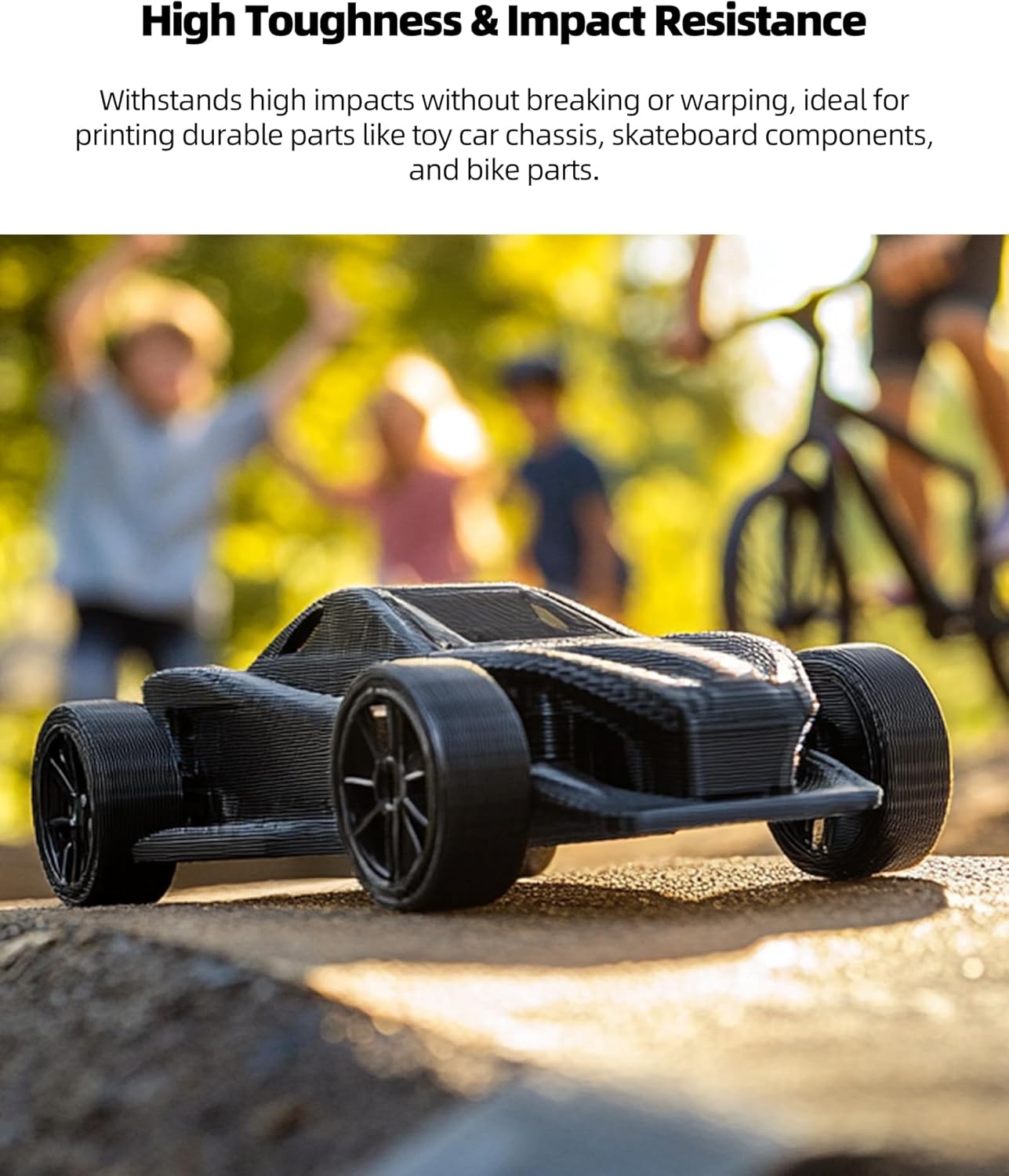 Inslogic Fiberon PA6-CF Carbon Fiber Nylon Filament 1.75mm Black 0.5kg Refill, Fiberon PA6-CF Nylon Warp Free 1.75mm 3D Printing Filament