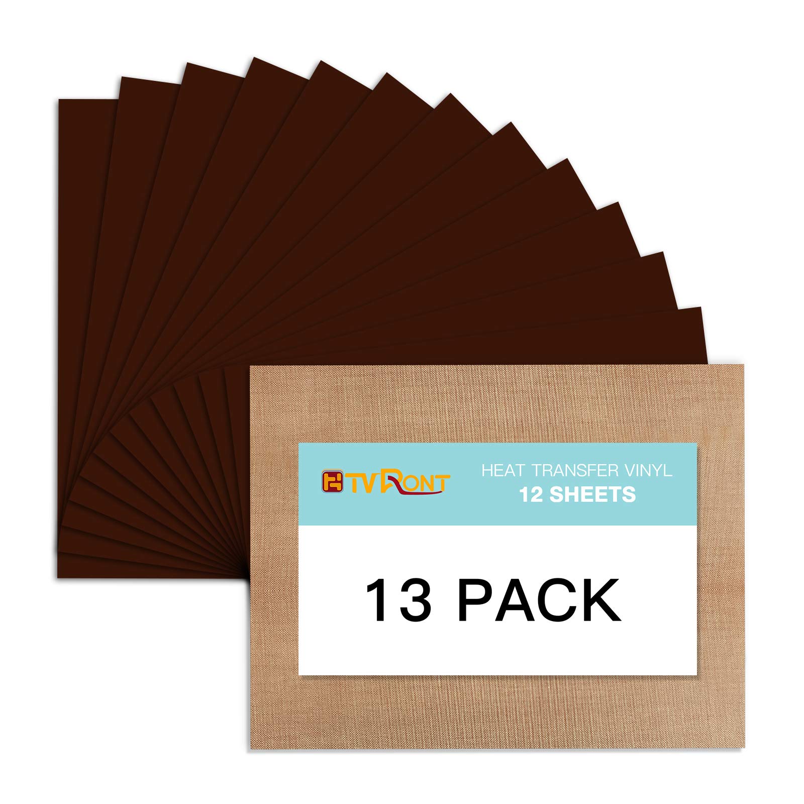 Brown HTV Heat Transfer Vinyl Bundle: 13 Pack 12" x 10" Brown Iron on Vinyl
