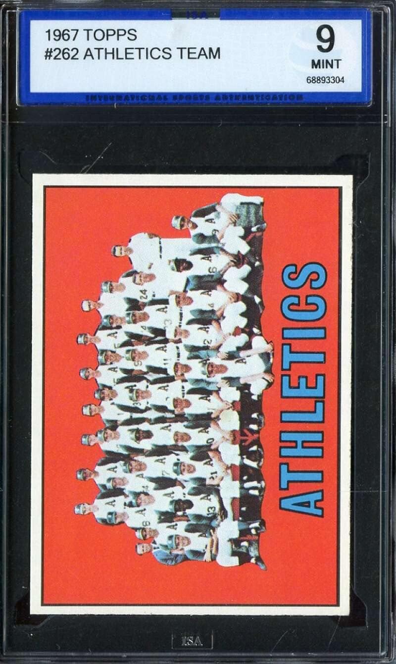 1967 TOPPS #262 A'S TEAM ISA 9 ATHLETICS