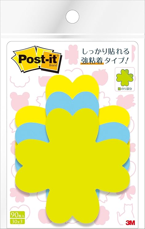 Amazon ポストイット 強粘着 付箋 シルエットデザイン クローバー 69 69mm 30枚 3パッド Sss Cln 文房具 オフィス用品 文房具 オフィス用品