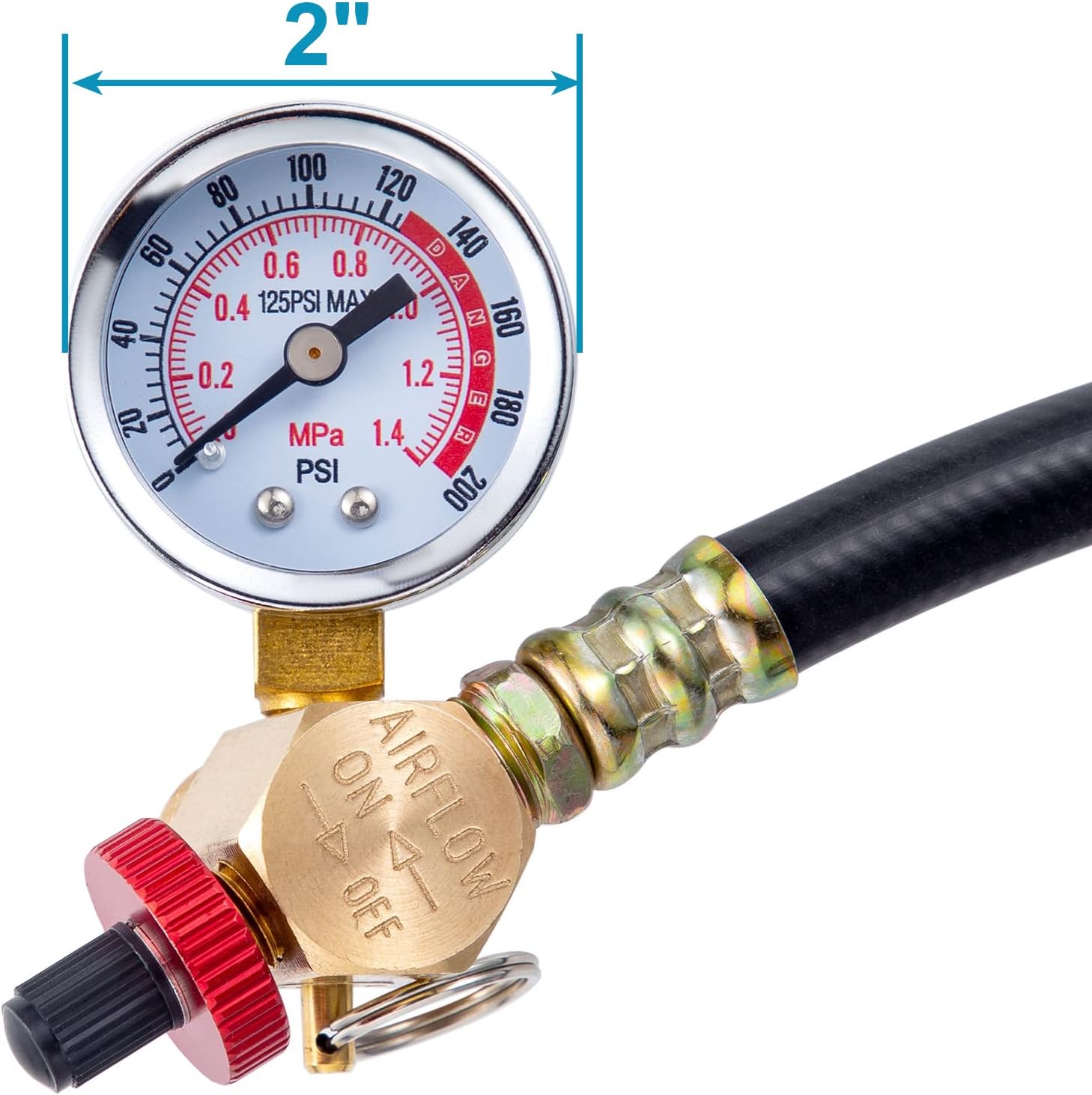 5 Feet Air Tank Repair Kit w/Safety Valve,Performance Tool W10058 Air Tank Repair Kit,Air Tank Valve Kit with Pressure Gauge and 5 Feet Air Tank Hose Assembly kit for Portable Carry Tank