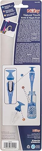 Miniatura 6 de Nuby Cepillo de limpieza 2 en 1 para biberones y pezones con base de succión, los colores pueden variar