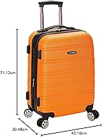 Vista 43 de Rockland Melbourne - Maleta de viaje, rígida y expansible, con ruedas giratorias, Champán