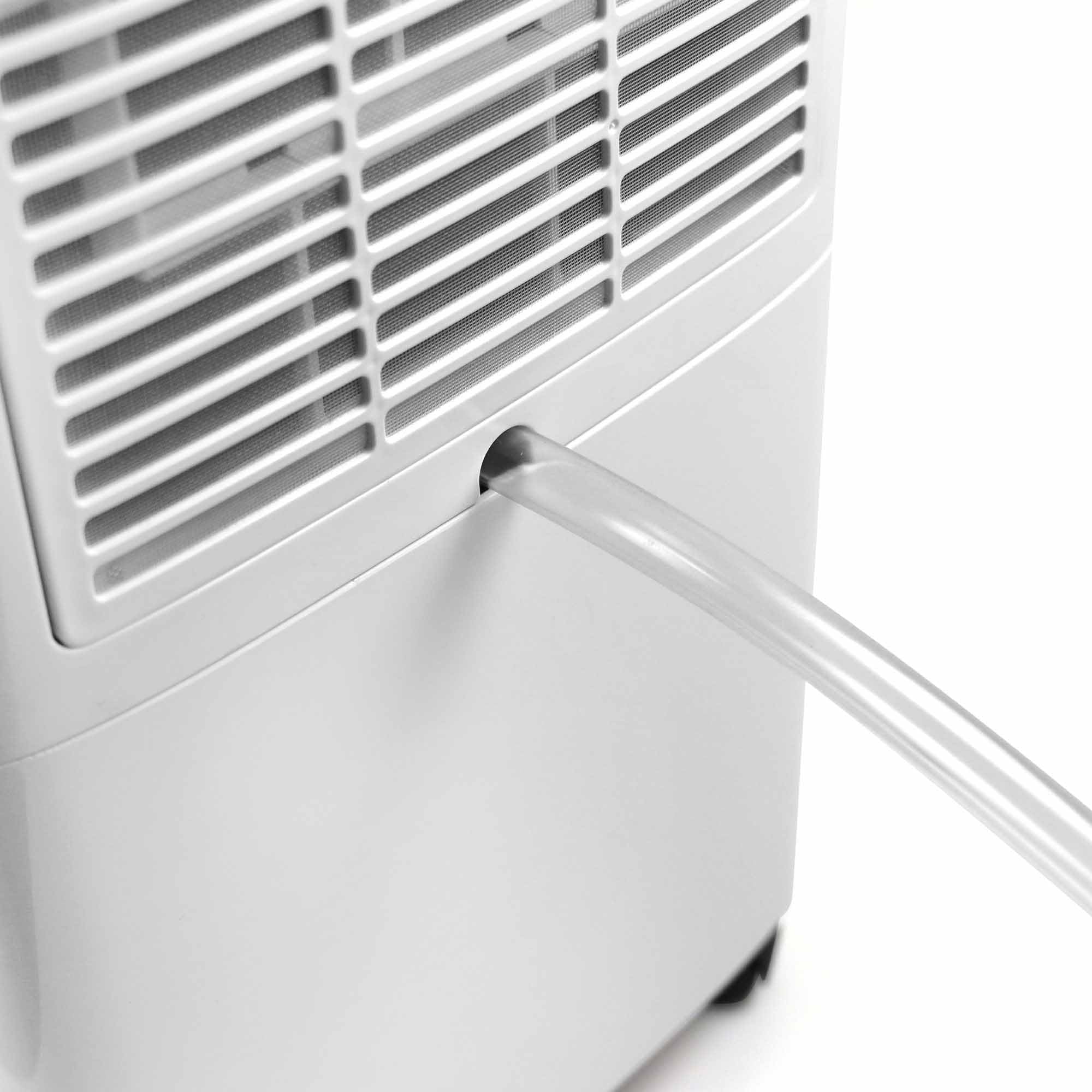 JATA JEHU2413 - Deshumidificador 12L/día para 15 m², Depósito 2L, 42 dB, Temporizador 24h, Control Humedad 40-80%, Drenaje Continuo, Deshumidificador Silencioso, 210W