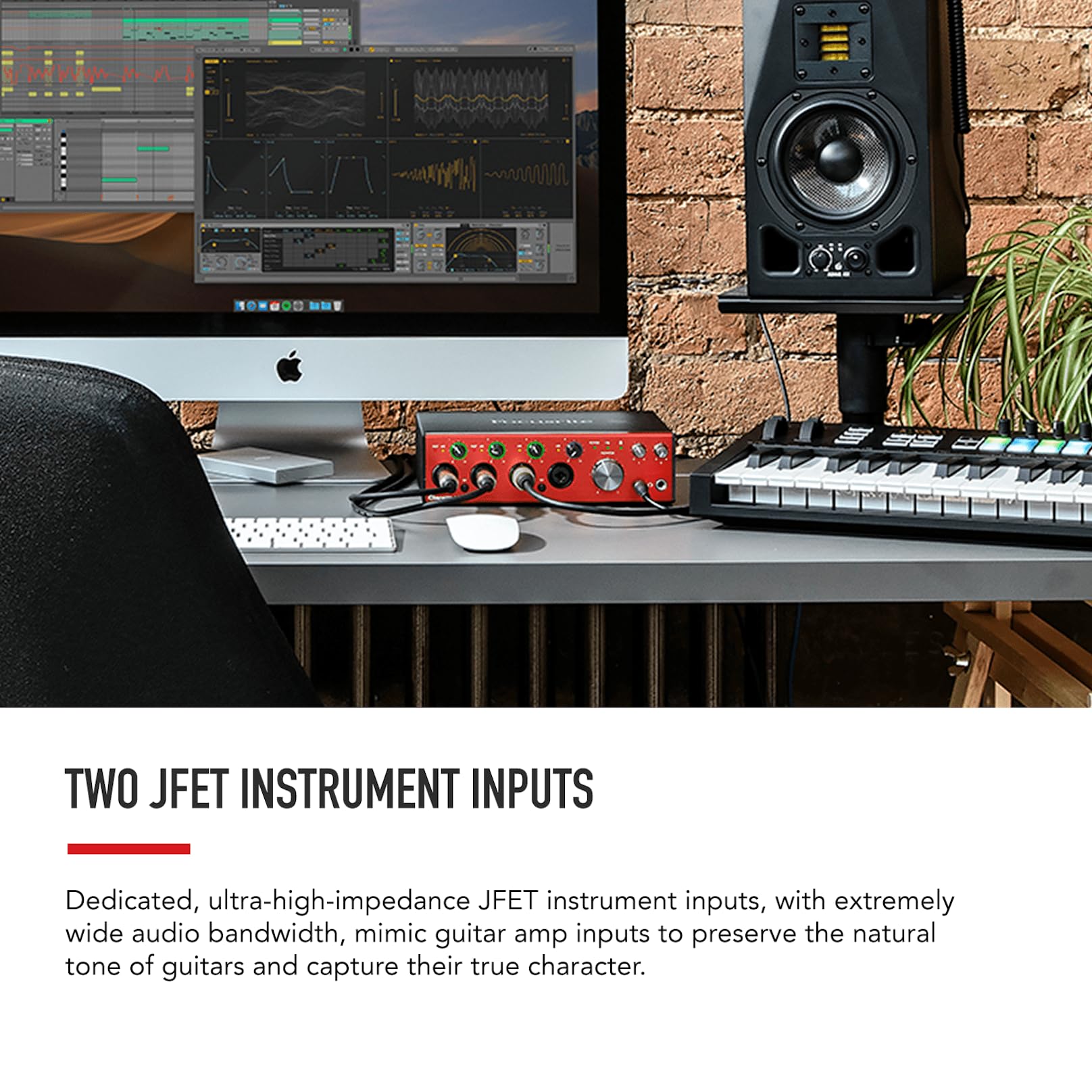 Focusrite Clarett+ 4Pre, interfaccia audio USB per musicisti, qualità studio - Registrazioni di alta qualità: quattro preamplificatori microfonici a basso rumore e distorsione, per suoni realistici