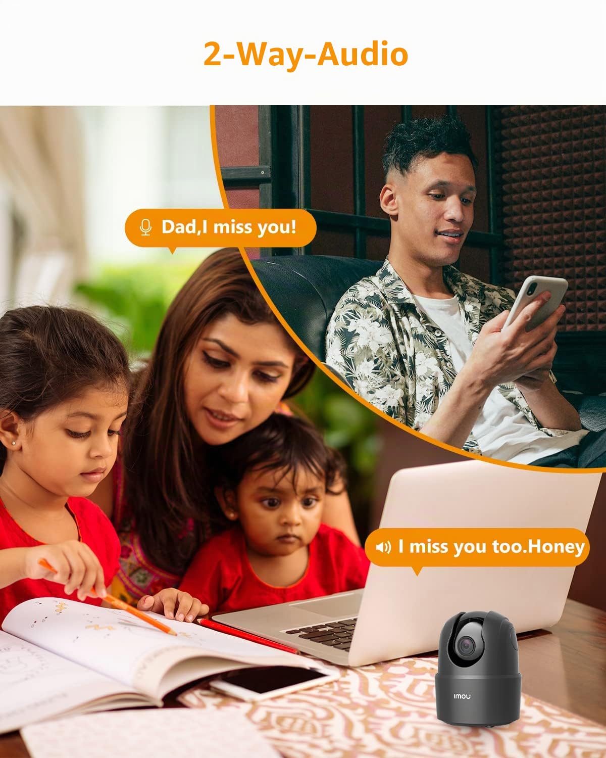 Imou 360 Grad WiFi Überwachungskamera Schwarz, 1080P Full HD, Domo Kamera, Nachtsicht, Privatsphäre-Modus, Kamera, Alexa Google Assistant, Bewegungserkennung & Menschenerkennung, 2-Wege-Audio