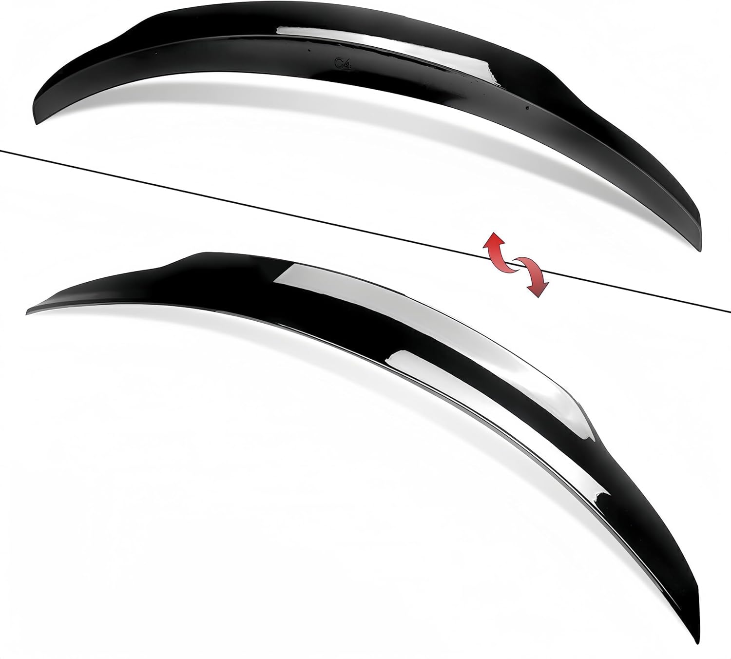 Rear Spoiler Compatible with Mercedes Benz W205 C-Class 2015-2021, Duckbill Spoiler Fits for C63 C160 C180 C200 C250 C300 C400 C450 Sedan, Duckbill Trunk Tail Deck Lid Wing Lip (Glossy Black)